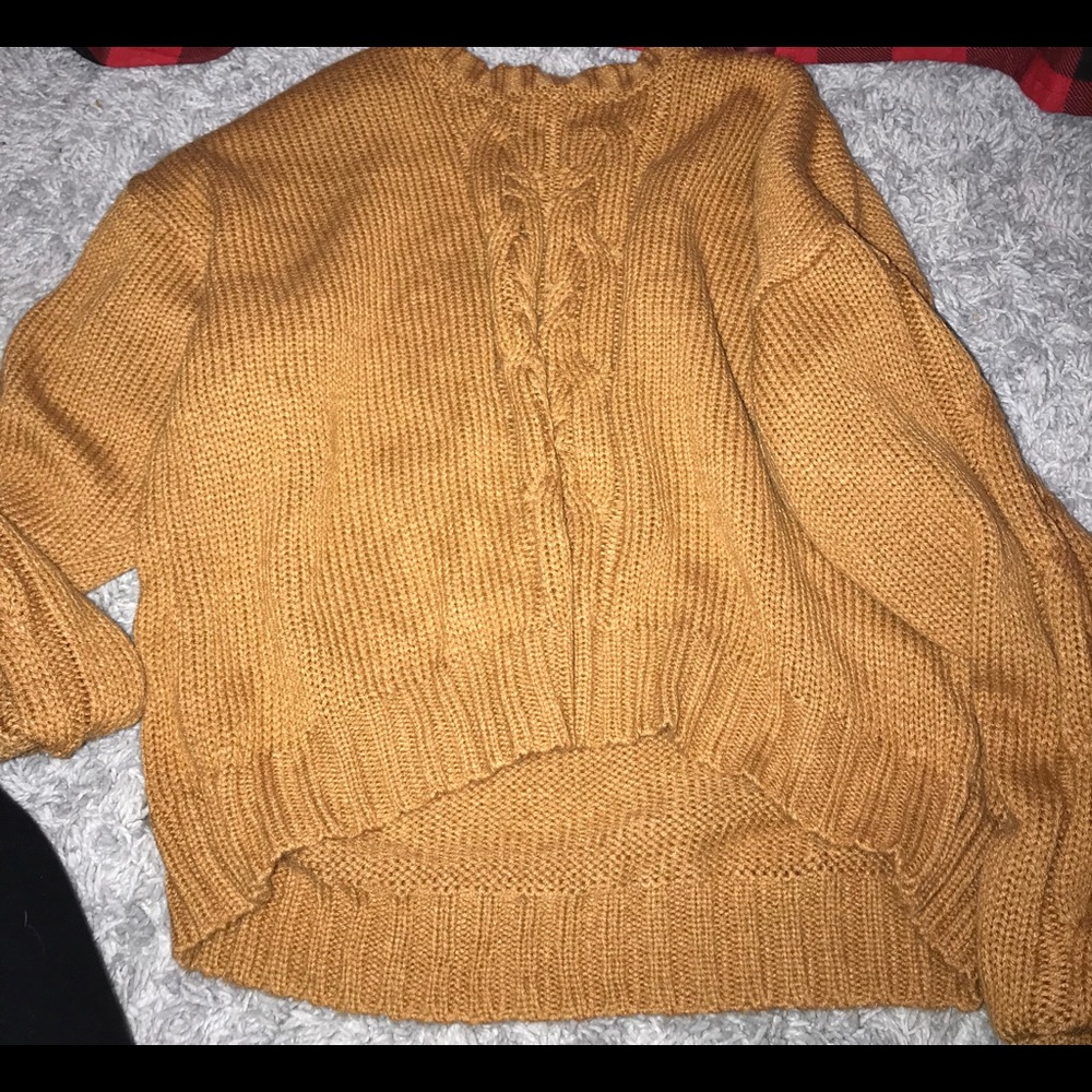mustard color sweater